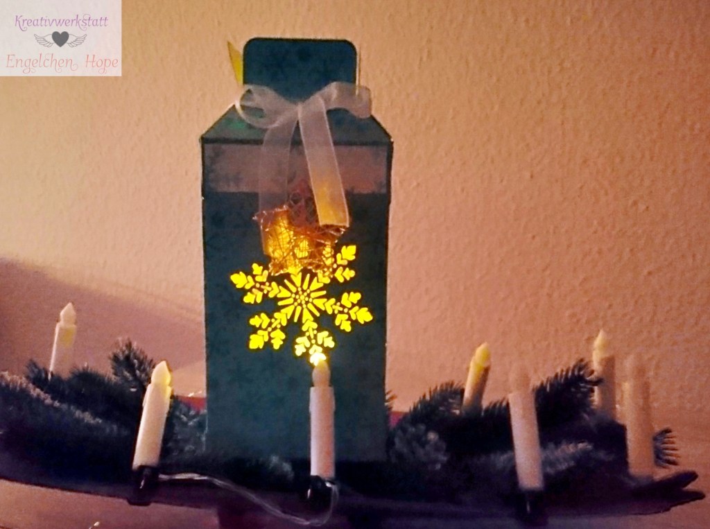 Laterne mit Schneeflocke